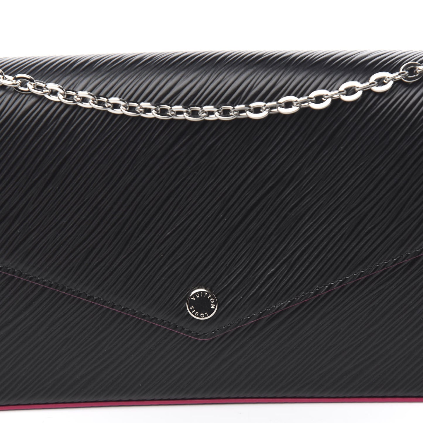 Epi Pochette Felicie Black Hot Pink