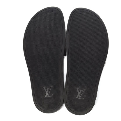 Louis Vuitton Rubber Monogram Mens Waterfront Mules 6 Macassar 7 of 9