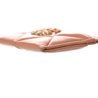 Chanel Lambskin Quilted Chanel 19 Card Holder Brown 9 of 12