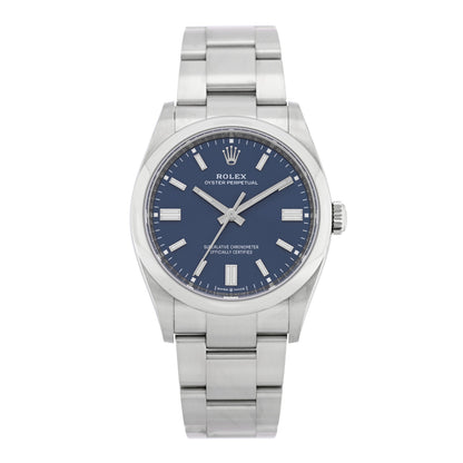 Rolex Stainless Steel 36mm Oyster Perpetual Watch Bright Blue 126000 1 of 5