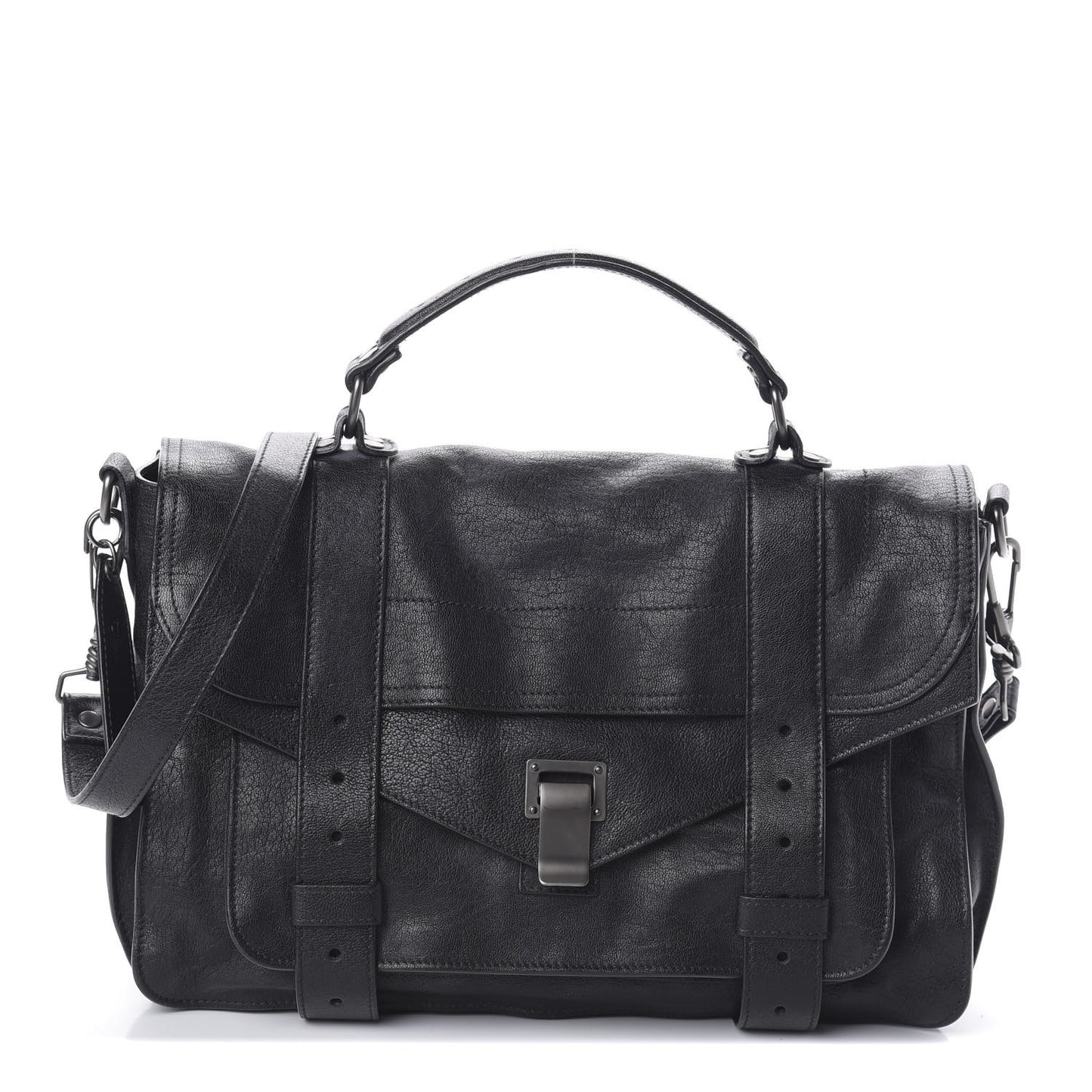 Lambskin Medium PS1 Satchel Black