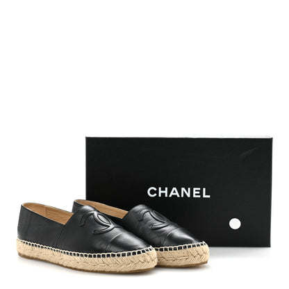 Chanel Lambskin CC Espadrilles 36 Black 11 of 11