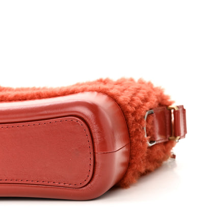 Chanel Shearling Small Gabrielle Hobo Red 10 of 11