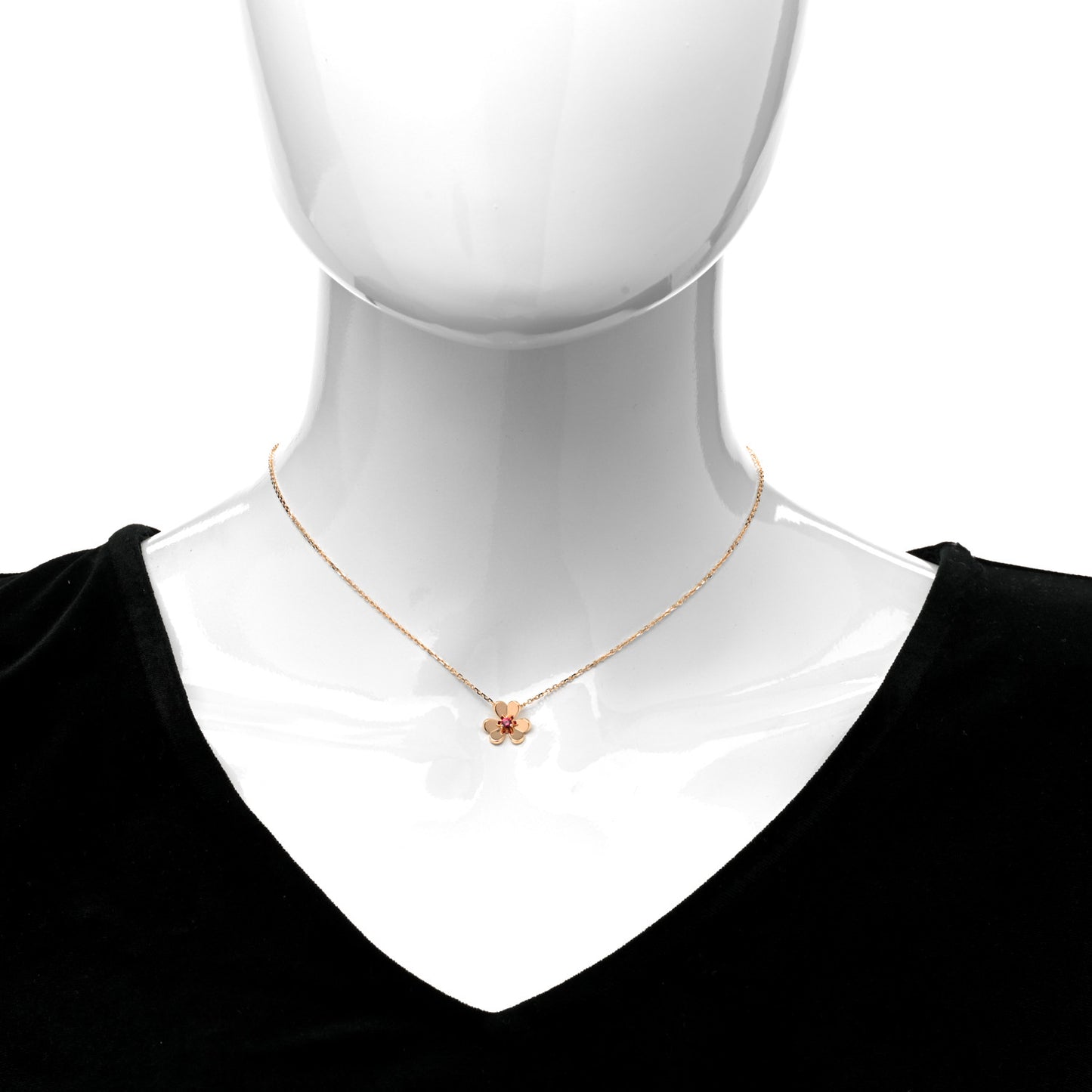 18K Rose Gold Ruby Mini Frivole Pendant Necklace