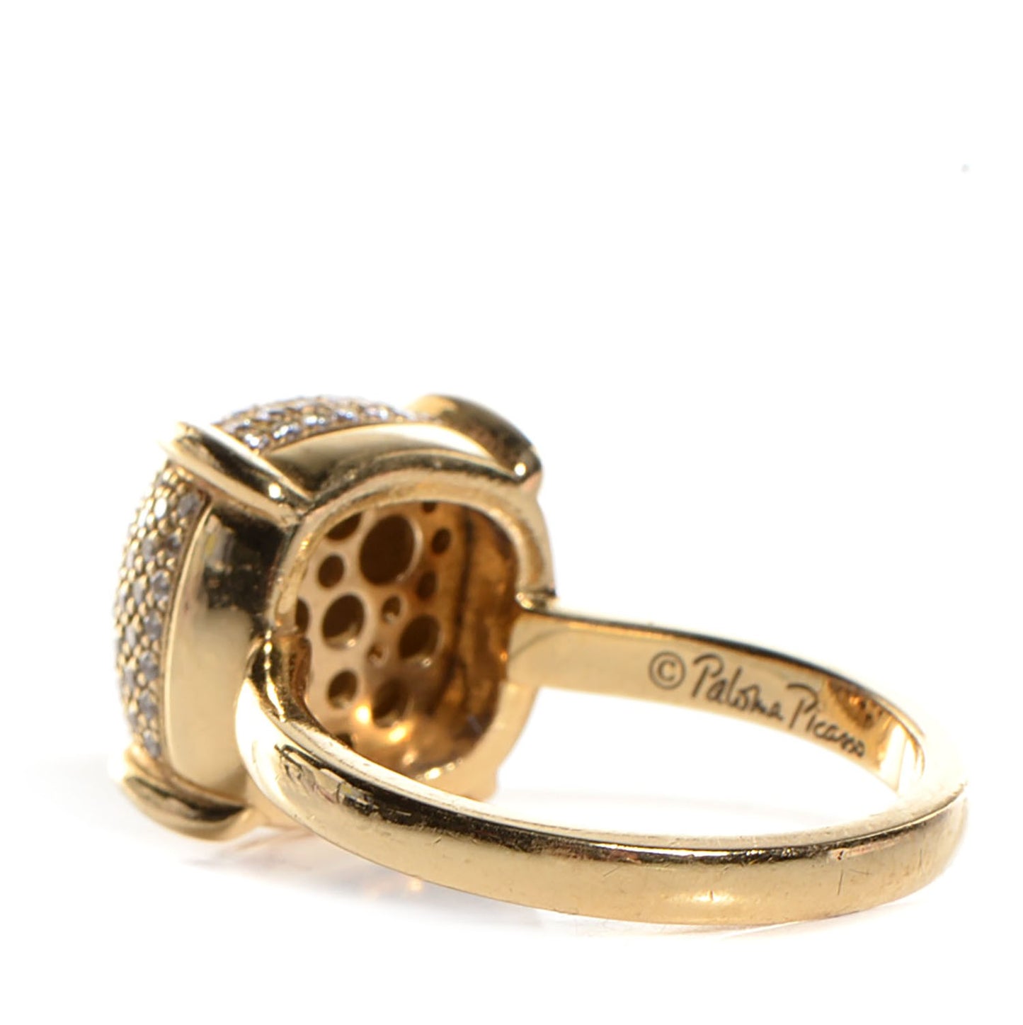 18K Yellow Gold Diamond 12mm Paloma Picasso Sugar Stacks Ring 7