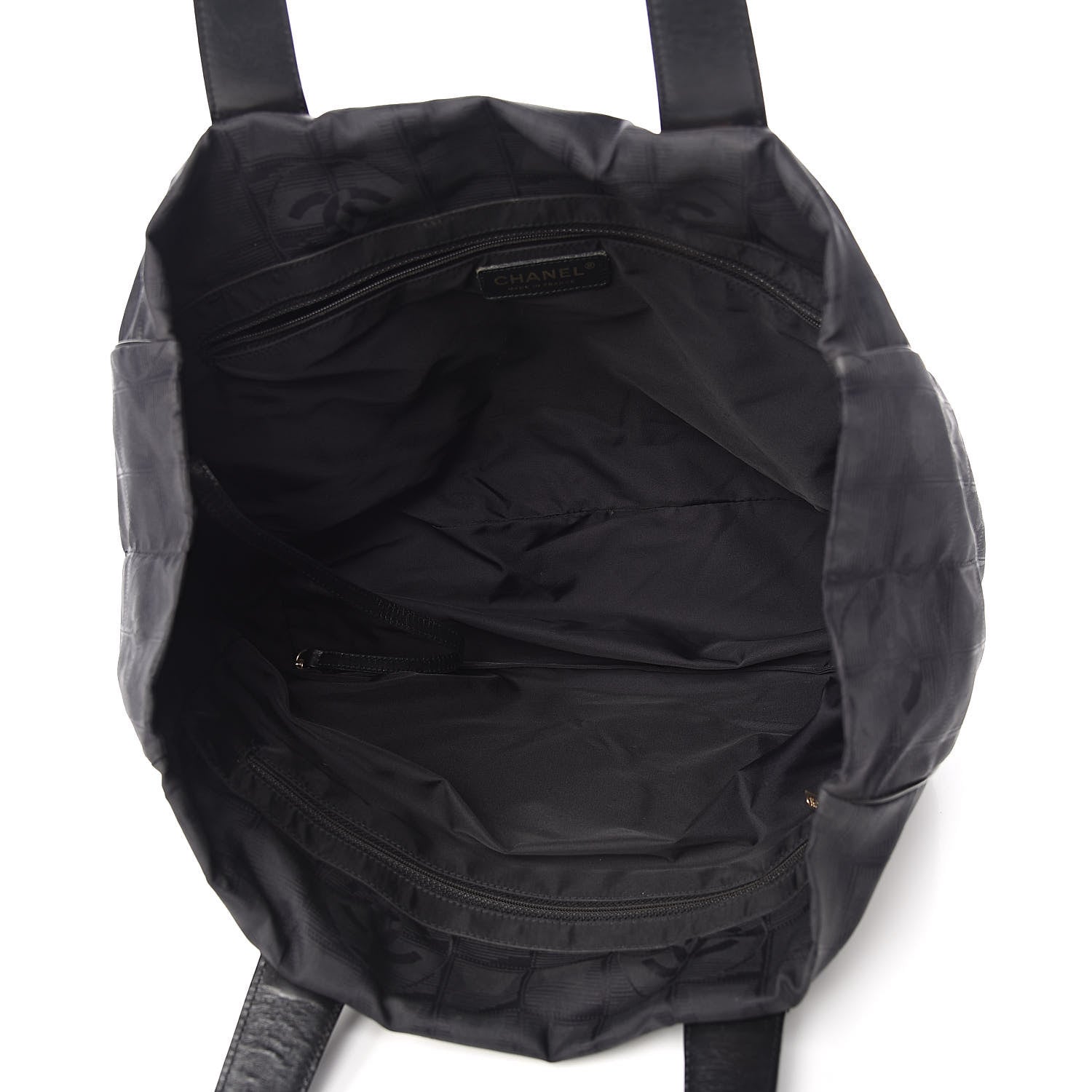 Chanel Nylon Large Travel Tote Black 5 of 11