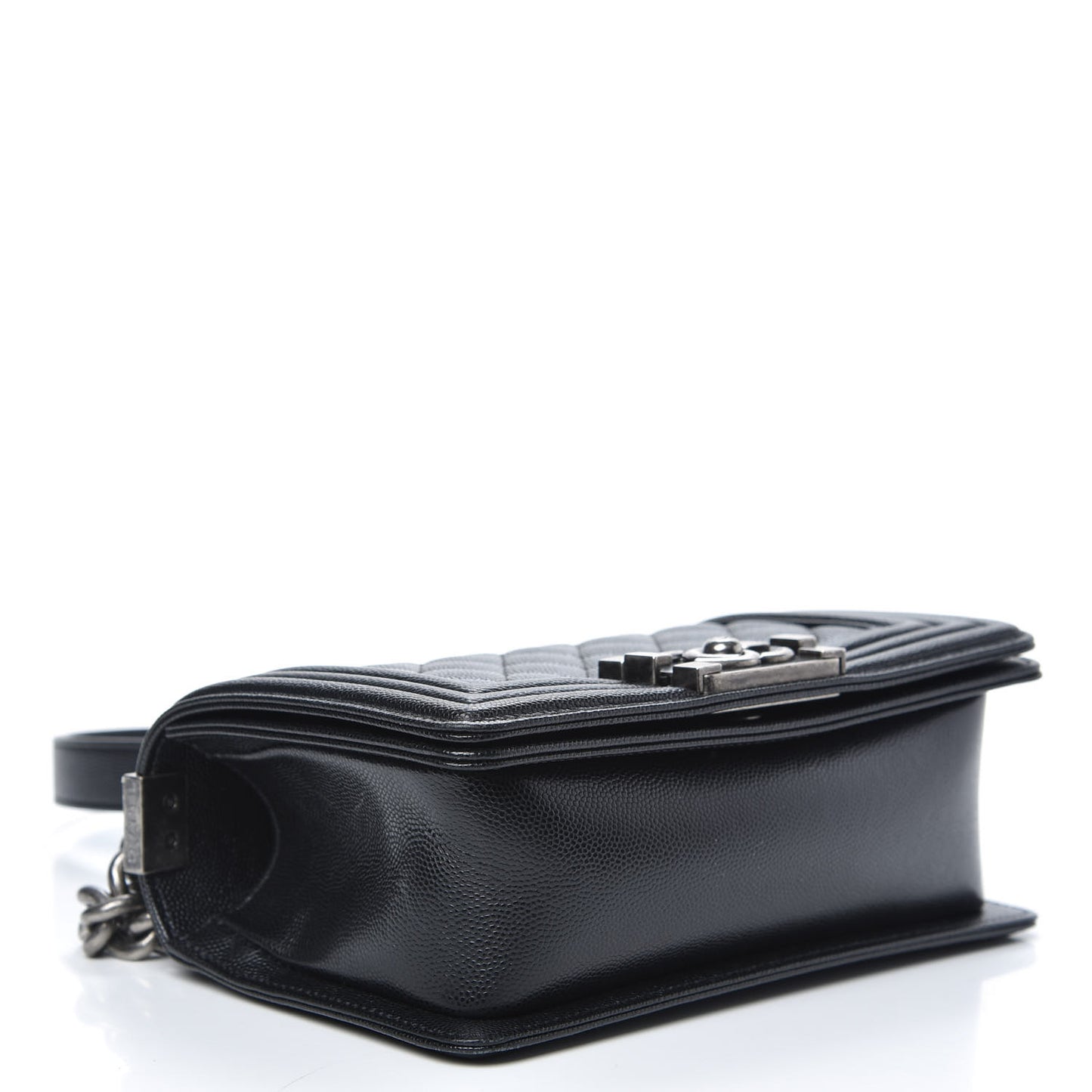 Caviar Quilted Small Boy Flap Black