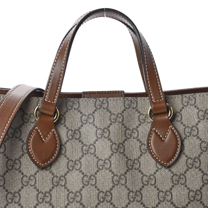 Gucci Soft GG Supreme Monogram Small Crossbody Tote Beige Cuir 10 of 10