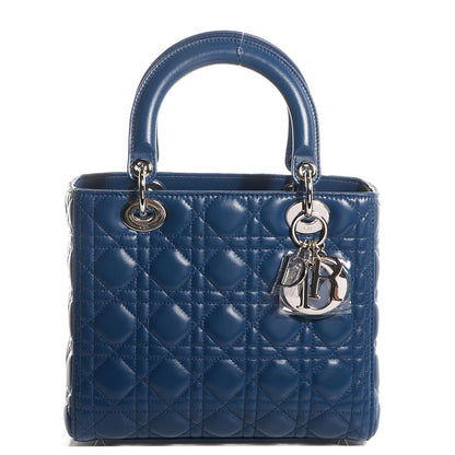 Christian Dior Lambskin Cannage Medium Lady Dior Blue 1 of 7