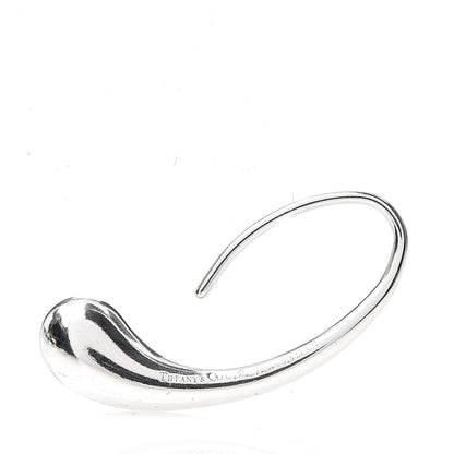 Tiffany Sterling Silver Elsa Peretti Teardrop Hoop Earrings 3 of 3