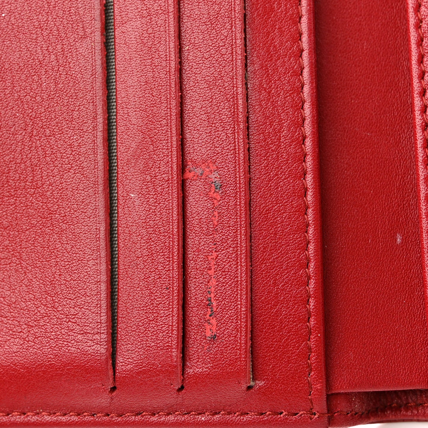 Caviar Timeless CC Compact Flap Wallet Dark Red