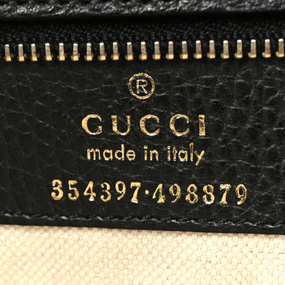 Gucci Pebbled Calfskin Medium Swing Tote Black 6 of 9