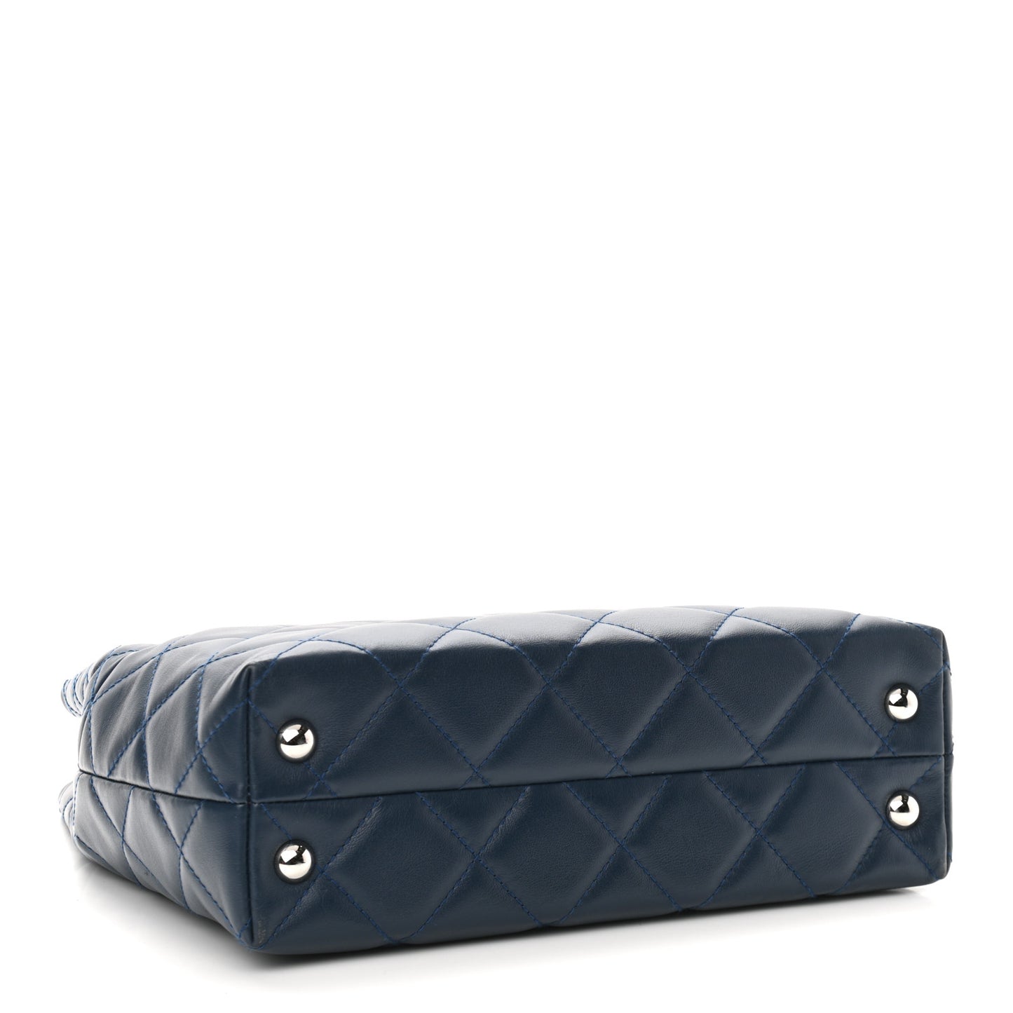 Calfskin Quilted In The Business North South Tote Blue