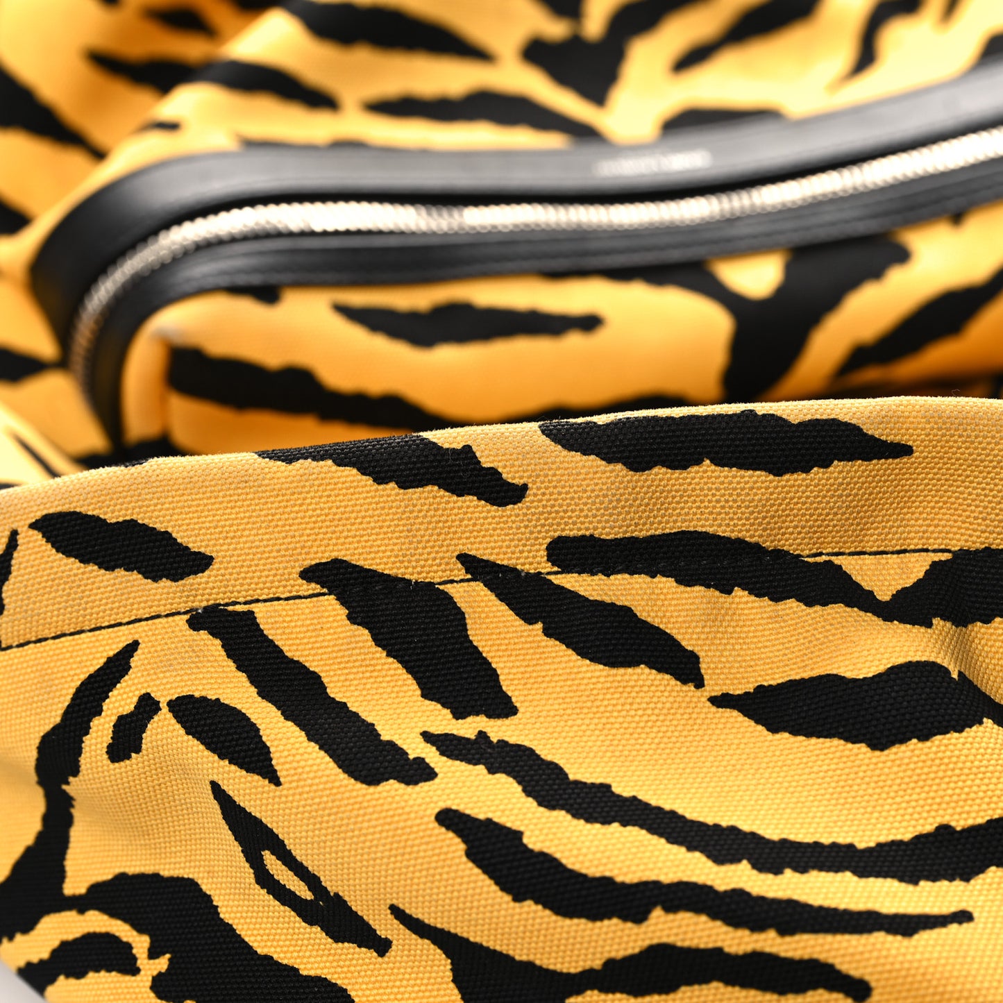 Canvas Zebra Print City Backpack Yellow Black