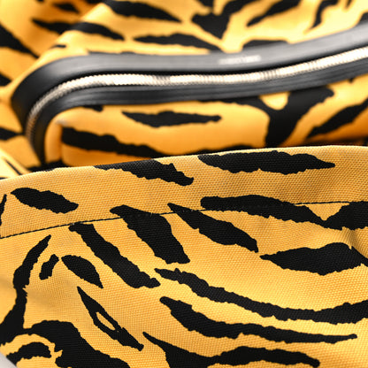 Saint Laurent Canvas Zebra Print City Backpack Yellow Black 13 of 14