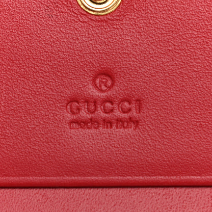 Gucci GG Supreme Monogram Bosco Patch Card Case Wallet Beige Malva Hibiscus Red 6 of 8