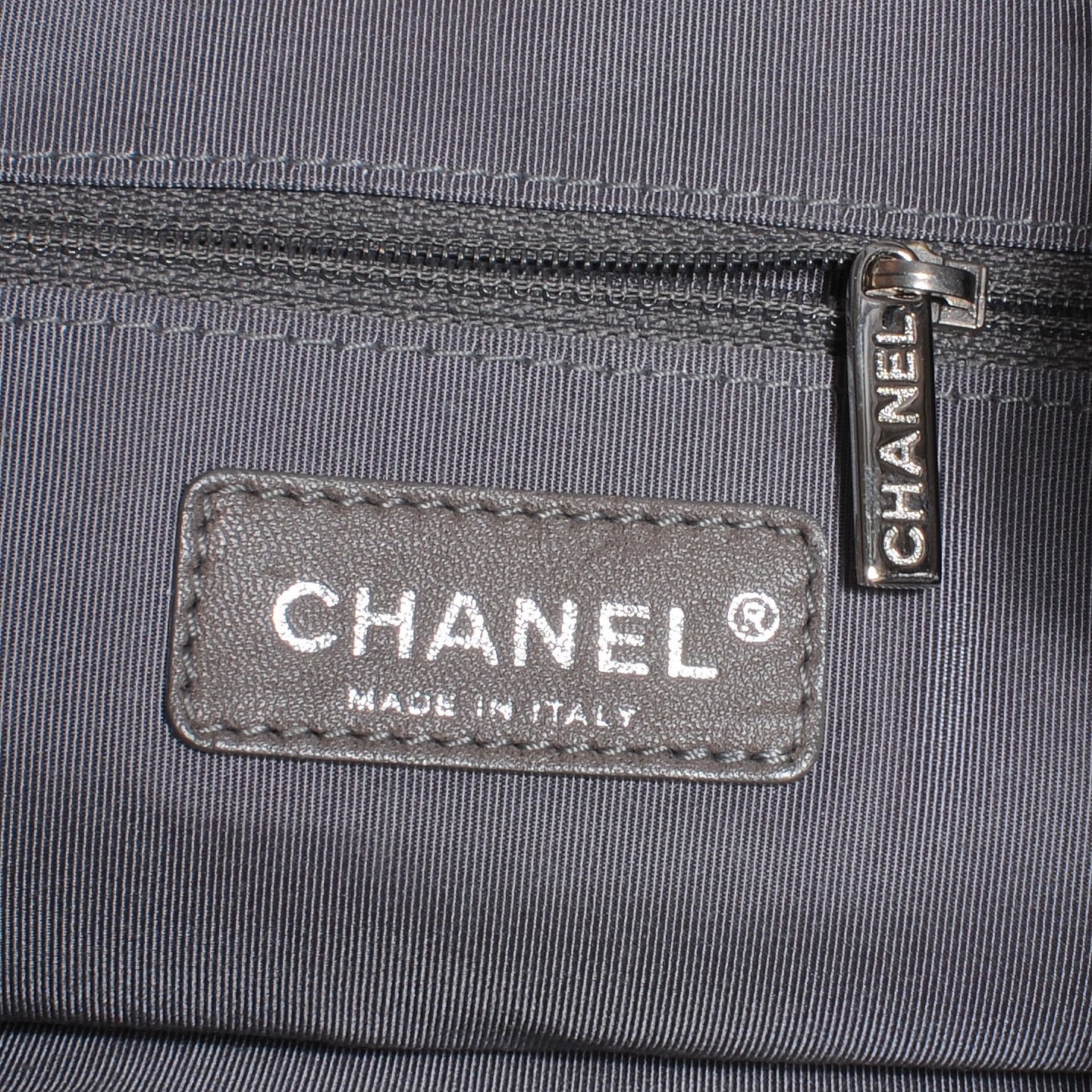 Chanel Lambskin Quilted Shoulder Bag White Black 6 of 7