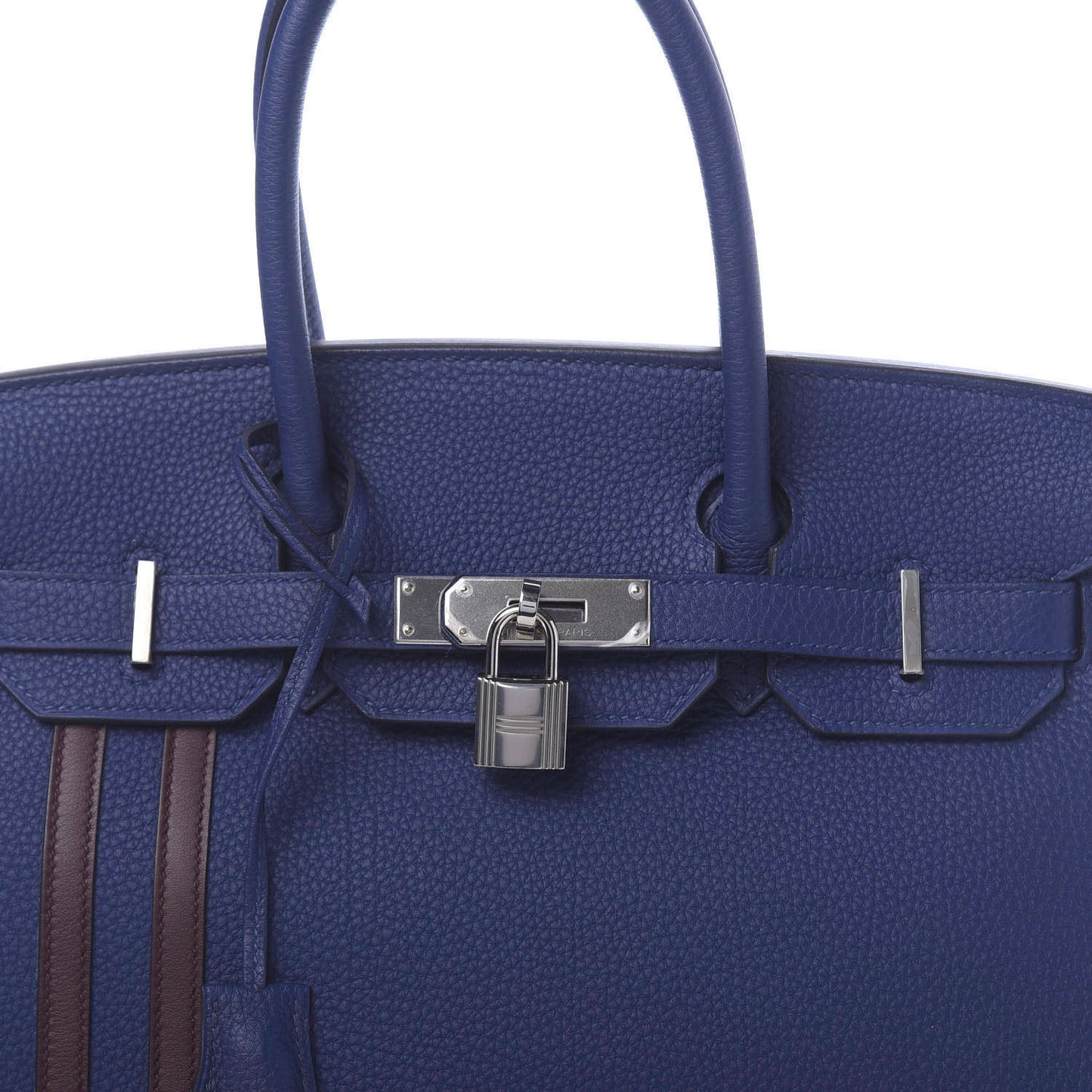 Togo Swift Officier Birkin 30 Bleu Encre Rouge H
