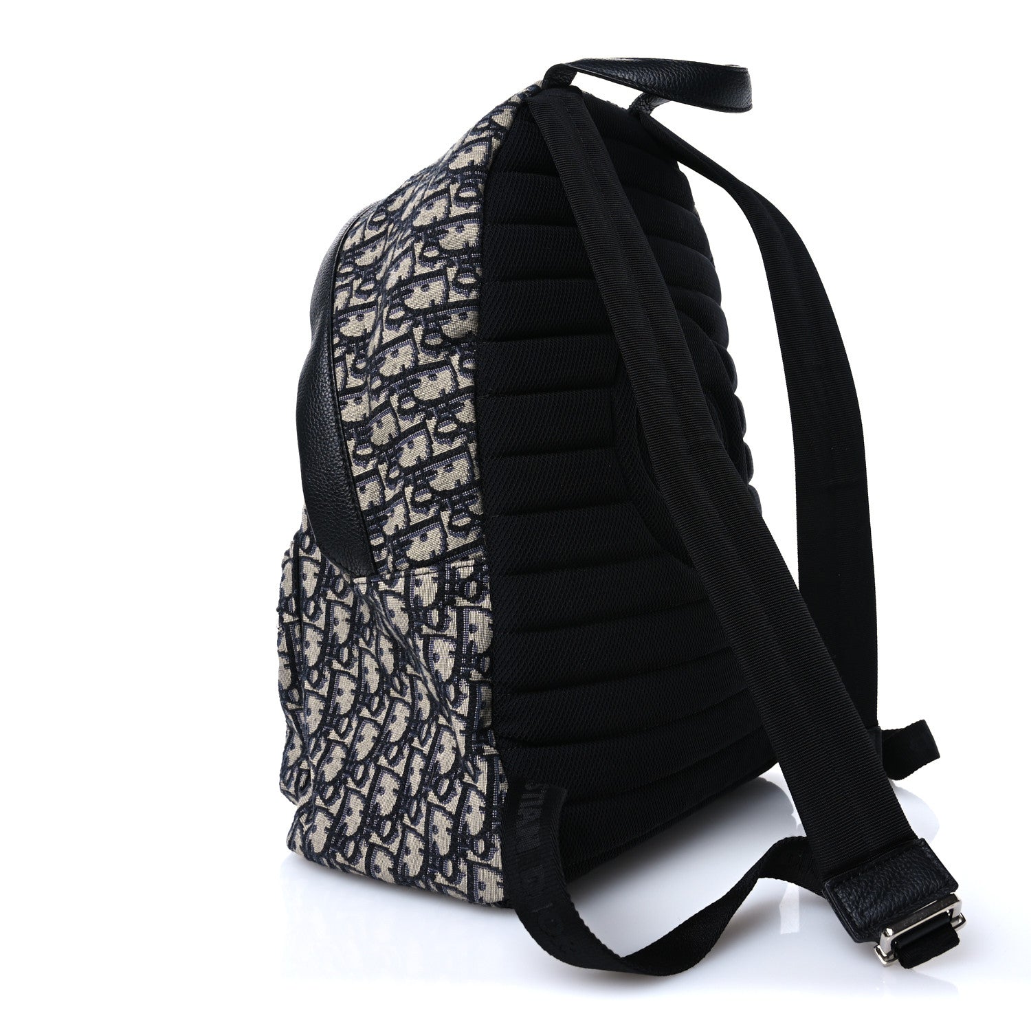 Christian Dior Oblique Calfskin Rider Backpack Beige Black 3 of 9