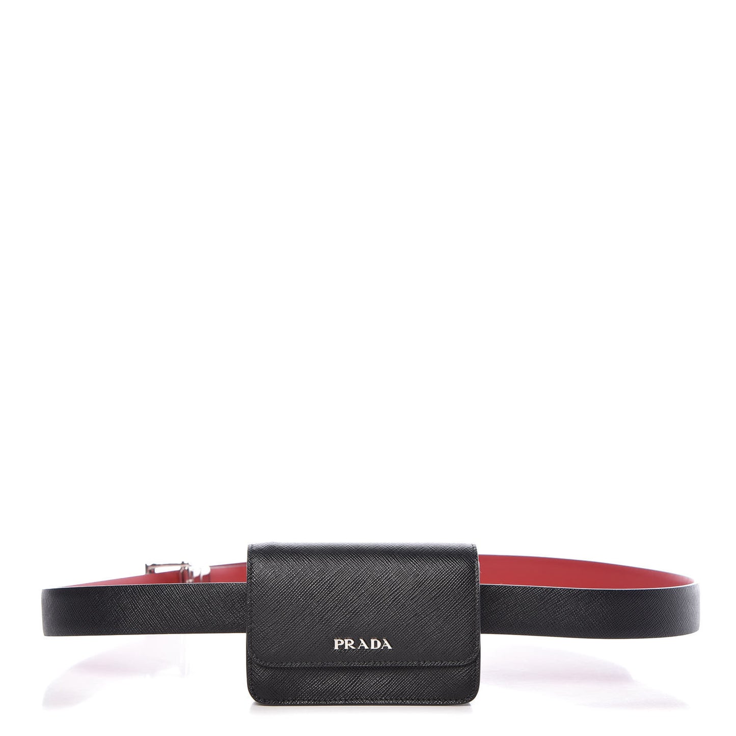 City Calfskin Micro Reversible Belt Removable Bag Black Fuoco