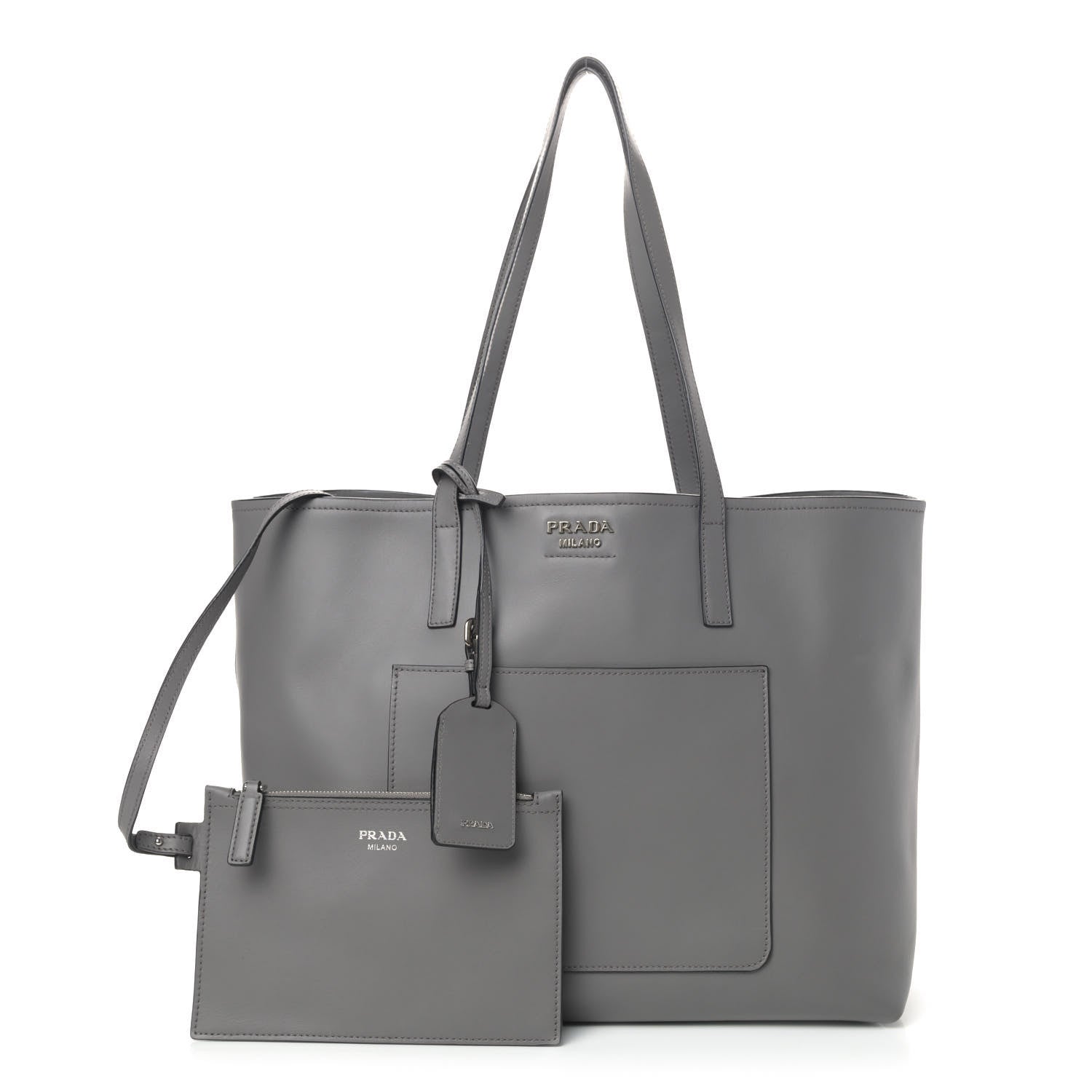 Prada City Calfskin Shopping Tote Marmo 1 of 4