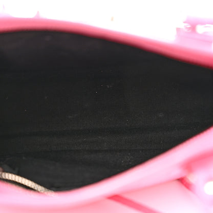 Balenciaga Shiny Supple Calfskin Crocodile Embossed Classic Silver Hardware Mini City Baby Pink 6 of 13