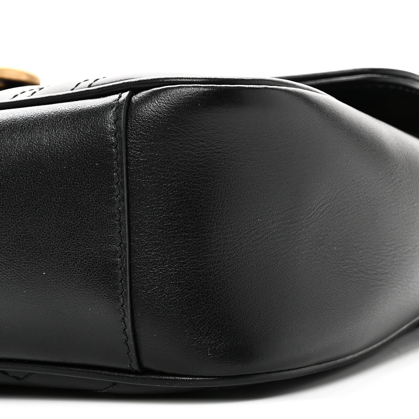 Calfskin Matelasse Small GG Marmont Shoulder Bag Black
