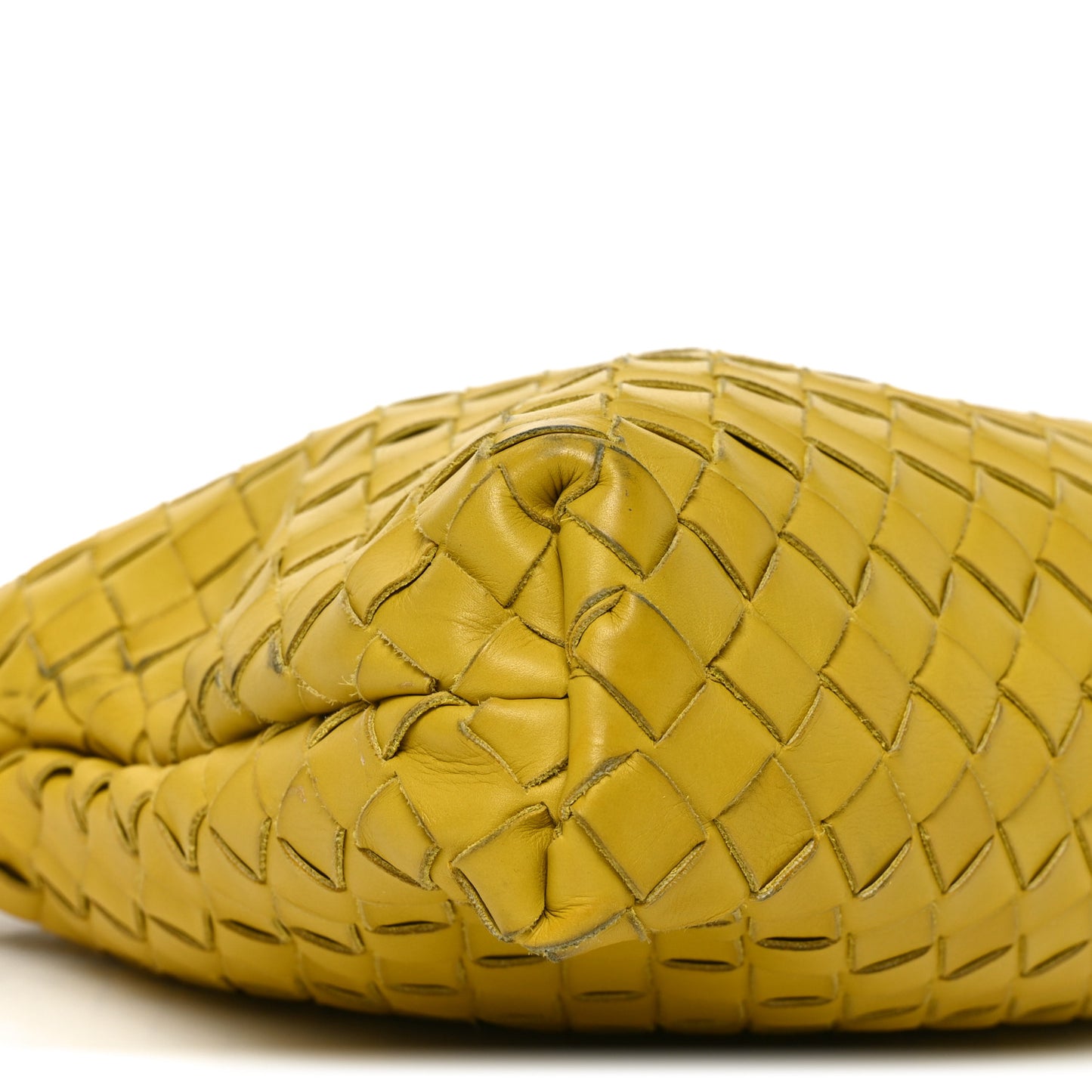 Nappa Intrecciato Fold Clutch Lemon