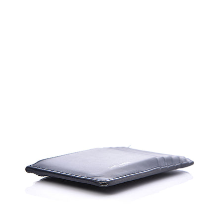 Saint Laurent Calfskin 5 Fragments Zip Pouch Card Holder Deep Marine 3 of 11