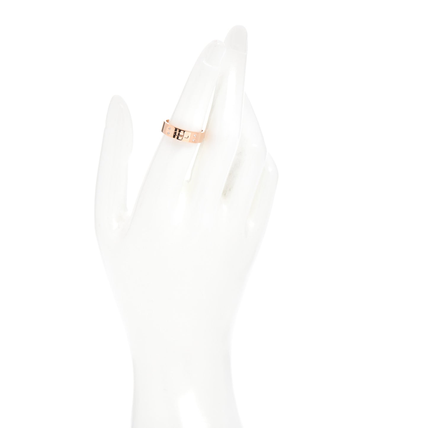 18K Rose Gold Diamond PM Kelly Ring 53 6.25