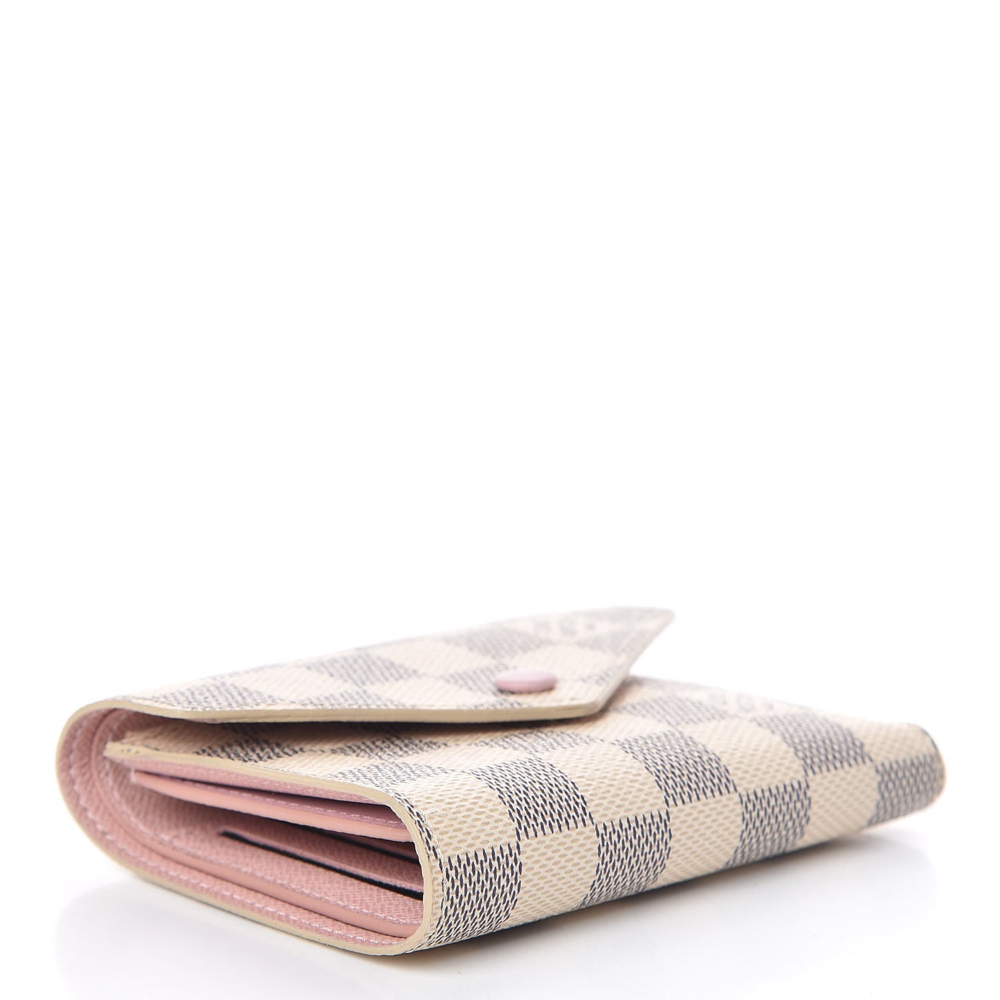 Damier Azur Victorine Wallet Rose Ballerine