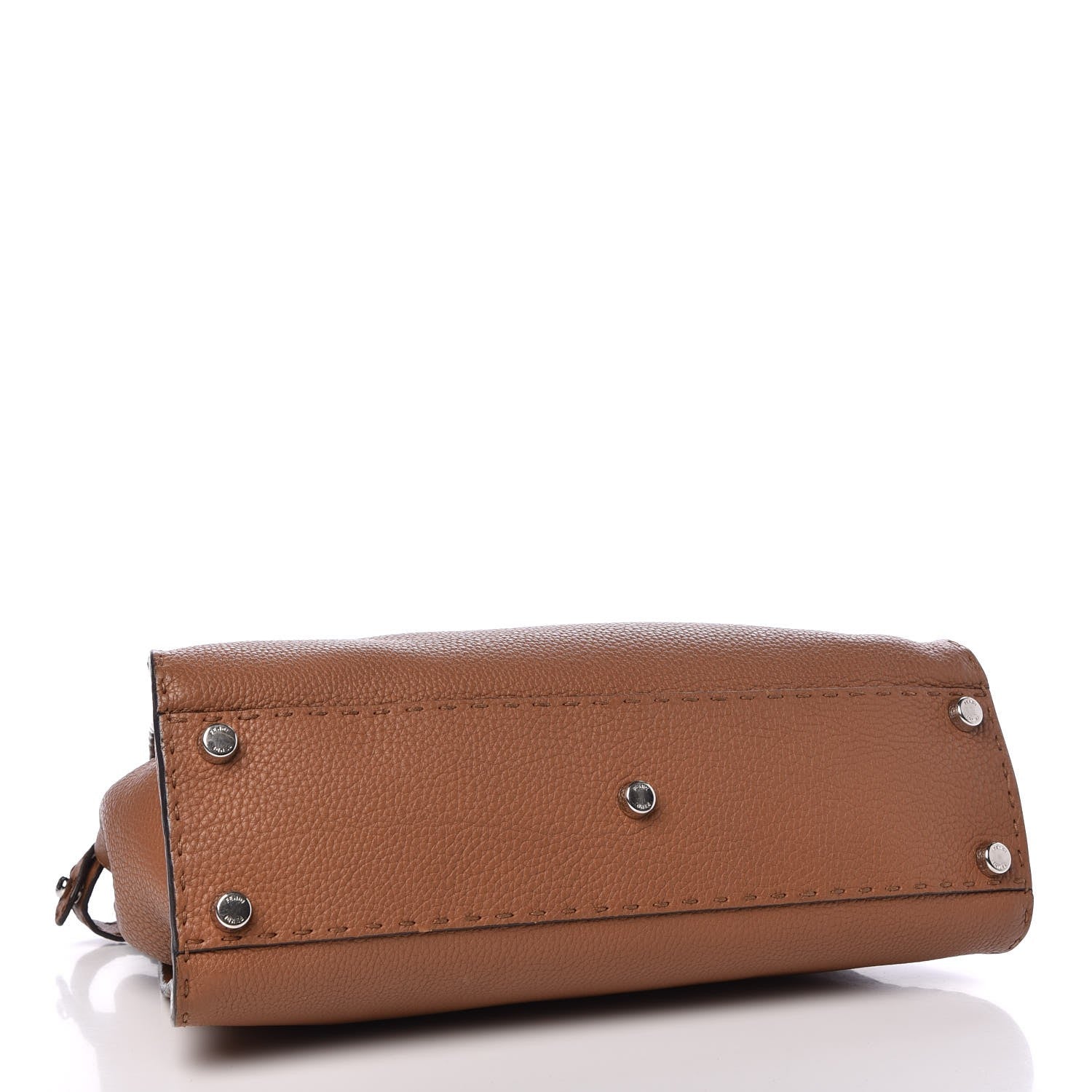 Fendi Cuoio Romano Selleria Bi-Color Medium Peekaboo Iconic Satchel Mou Deserto 4 of 7