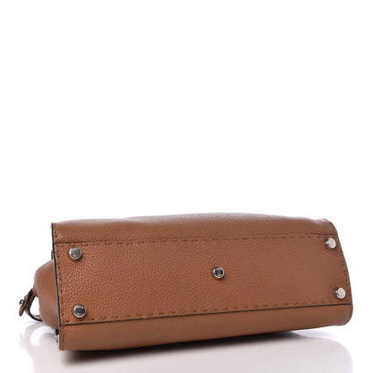 Fendi Cuoio Romano Selleria Bi-Color Medium Peekaboo Iconic Satchel Mou Deserto 4 of 7