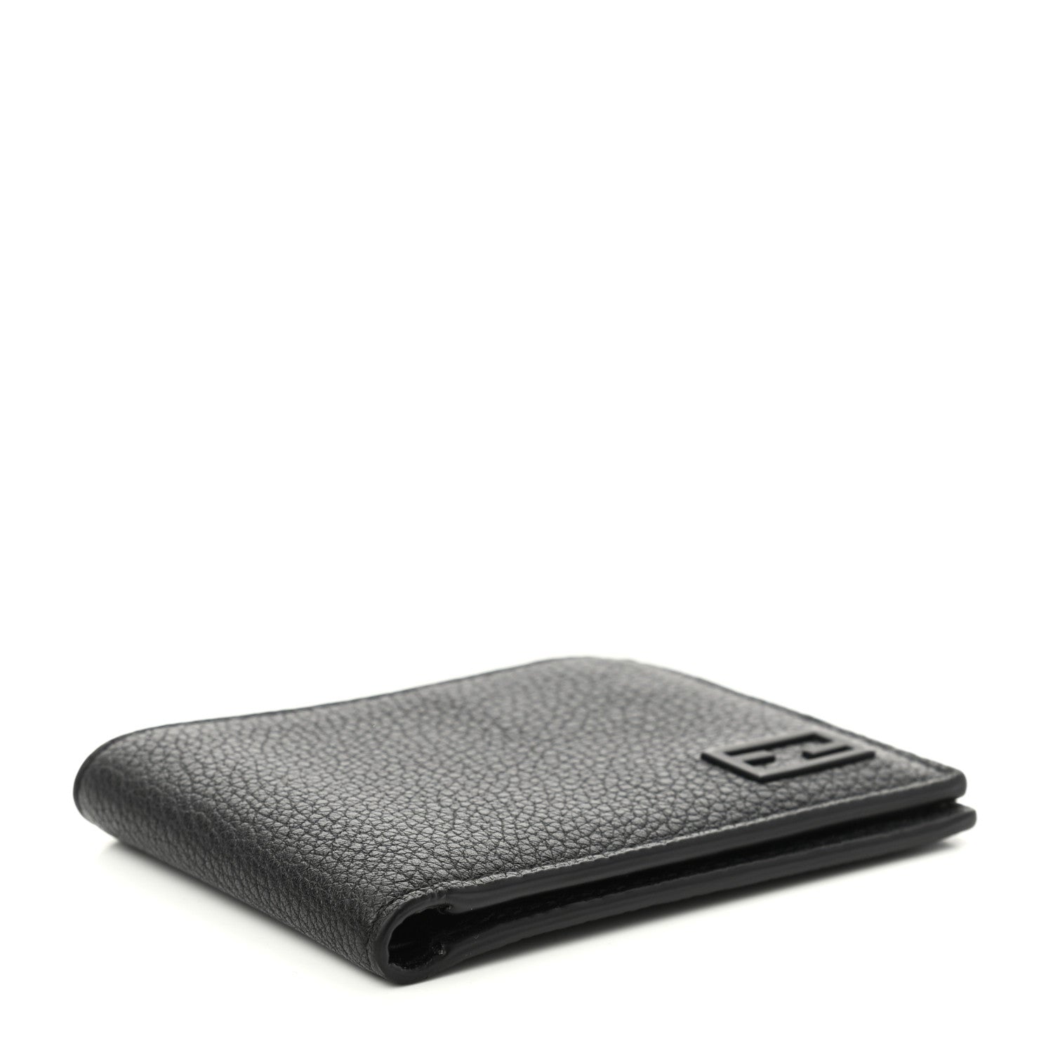 Fendi Cuoio Romano Monochrome Bi-Fold Wallet Black 4 of 7