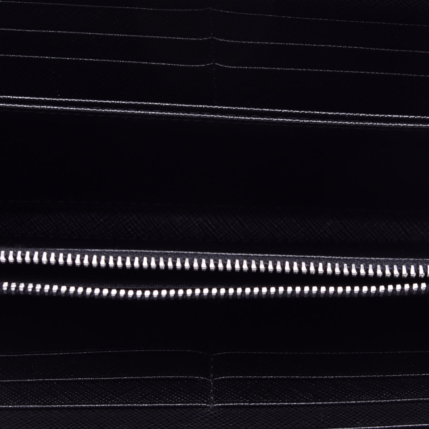 Prada Saffiano Zip Around Wallet Black 5 of 9