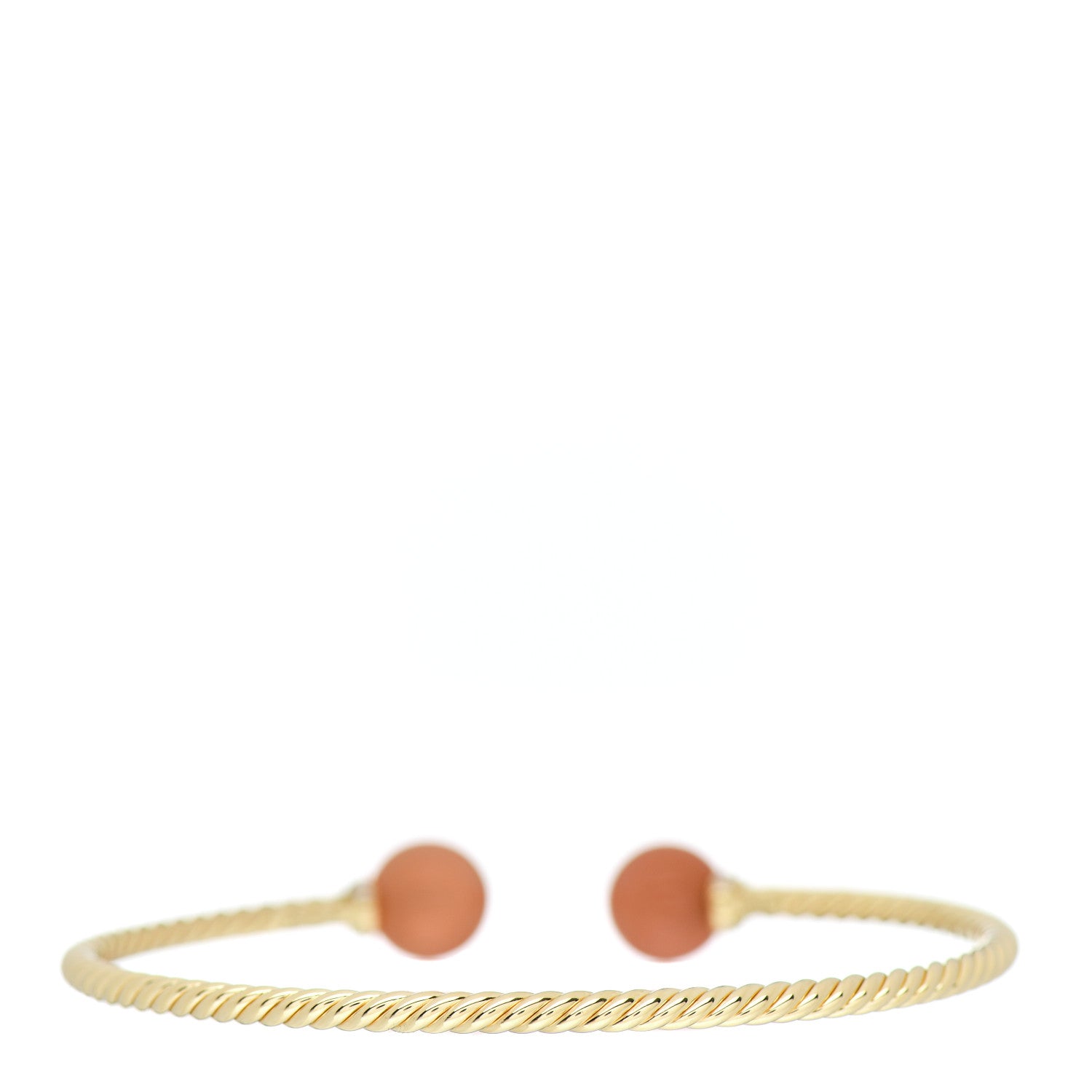 David Yurman 18K Yellow Gold Diamond Pink Opal 9mm Solari Bead Bracelet 3 of 4