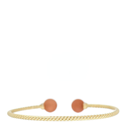 David Yurman 18K Yellow Gold Diamond Pink Opal 9mm Solari Bead Bracelet 3 of 4