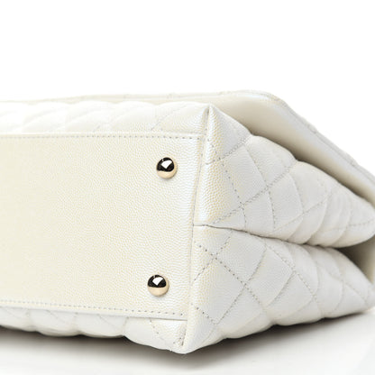 Chanel Iridescent Caviar Quilted Small Coco Handle Flap White 7 of 11