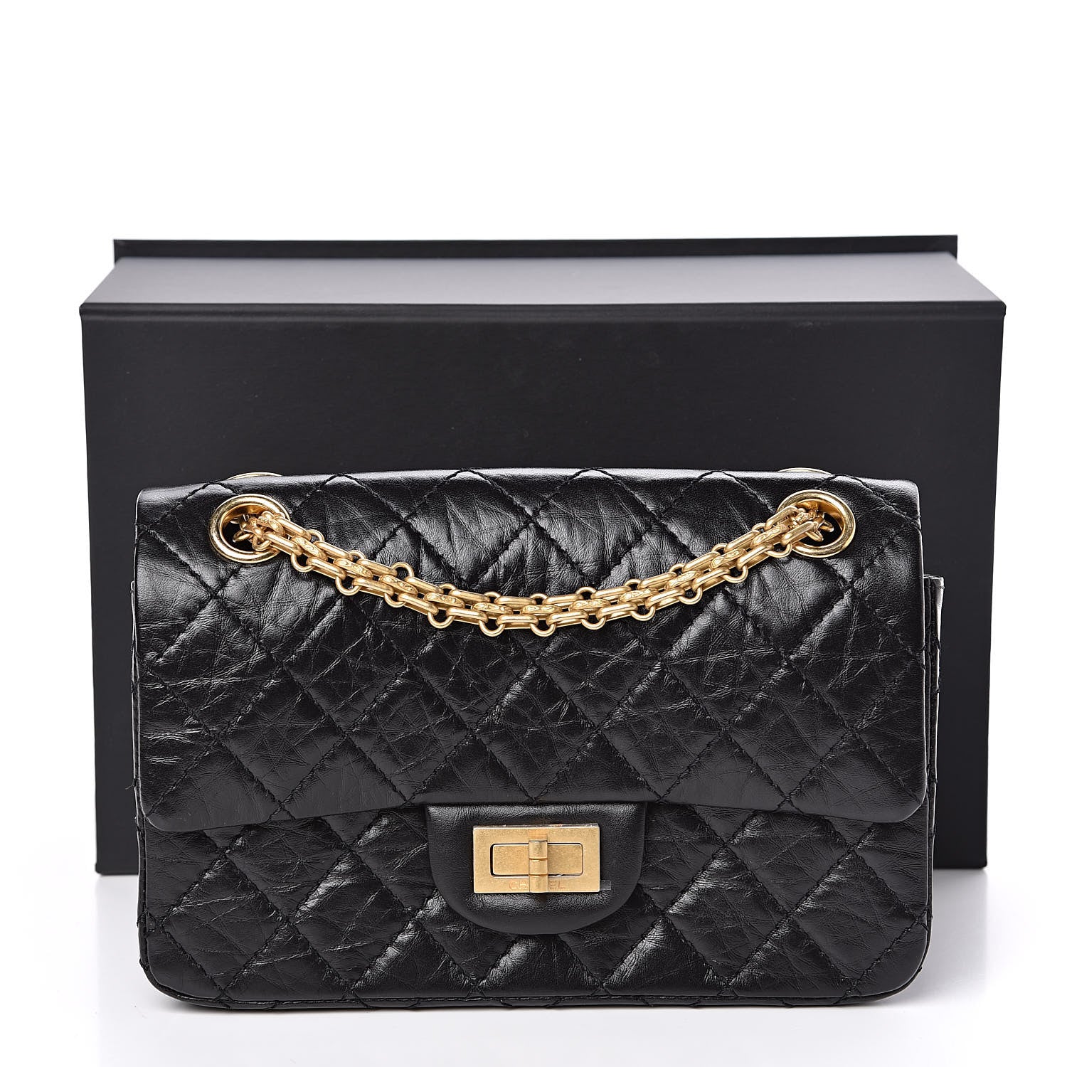 Chanel Aged Calfskin Quilted 2.55 Reissue Mini Flap Black 11 of 11