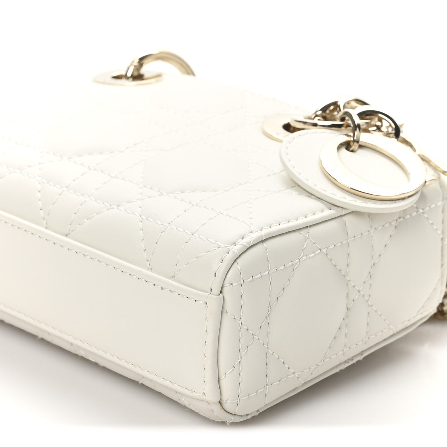 Lambskin Cannage Micro Lady D-Joy Latte