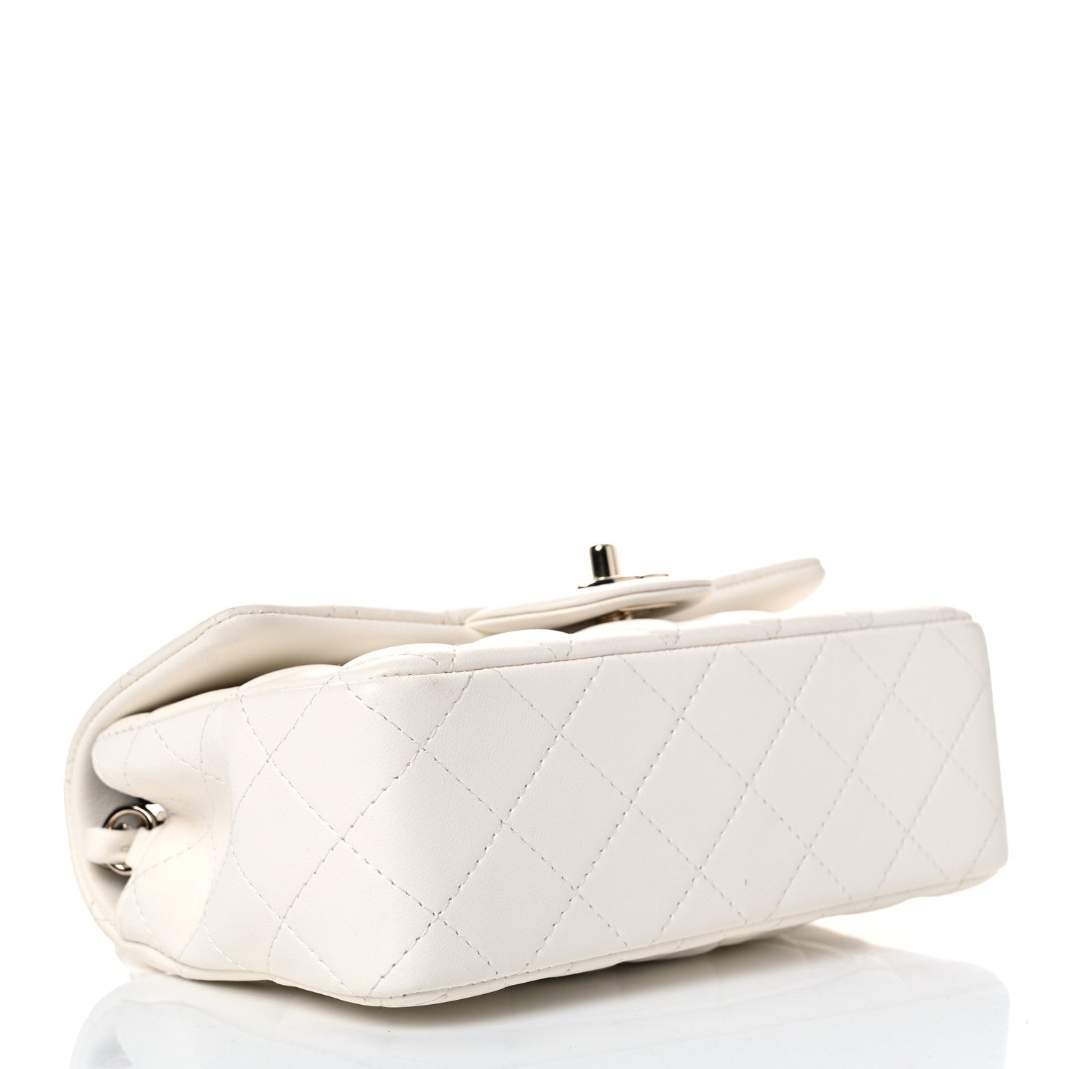 Chanel Lambskin Quilted Mini Rectangular Flap White 4 of 14