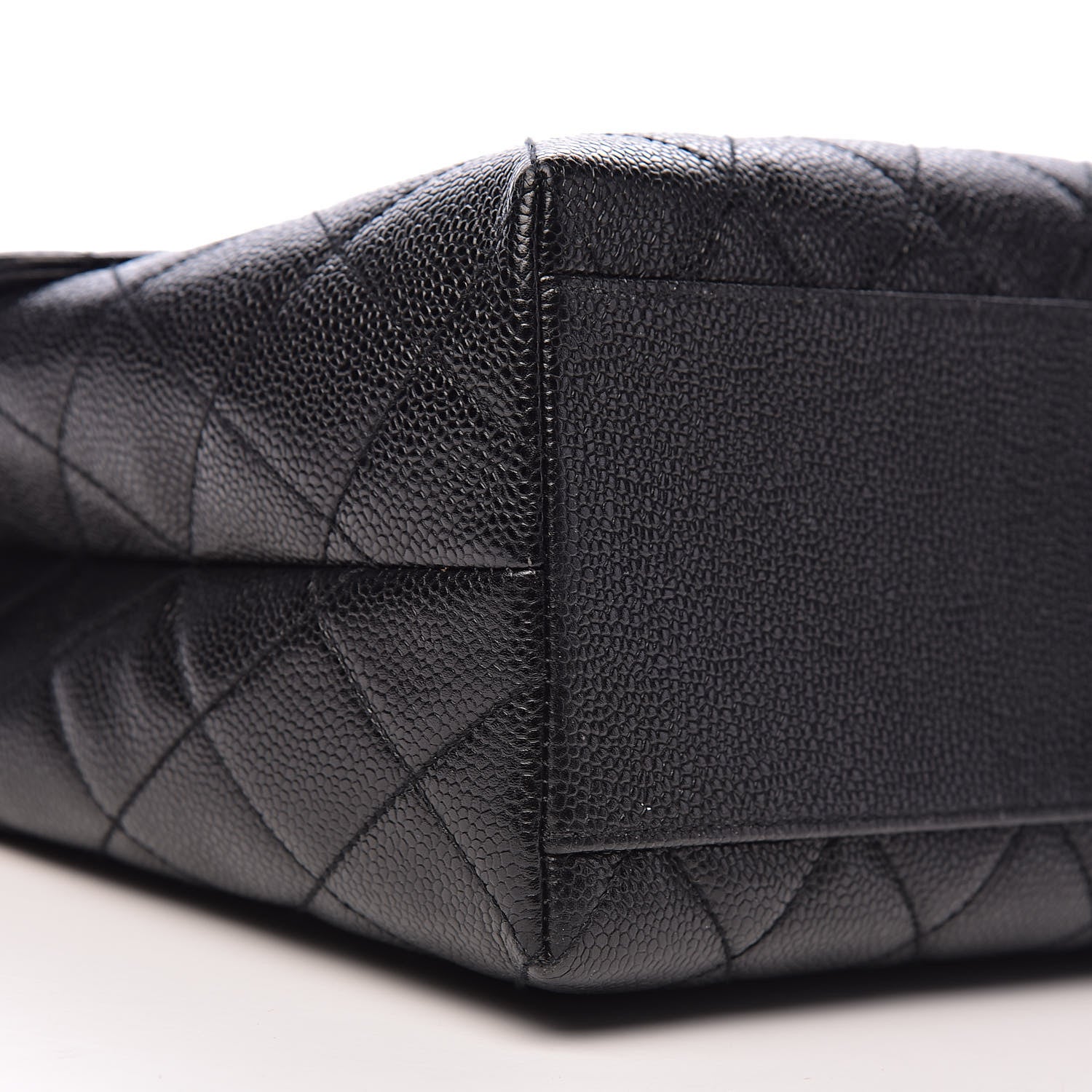 Chanel Caviar Quilted Jumbo Kelly Flap Black 9 of 12