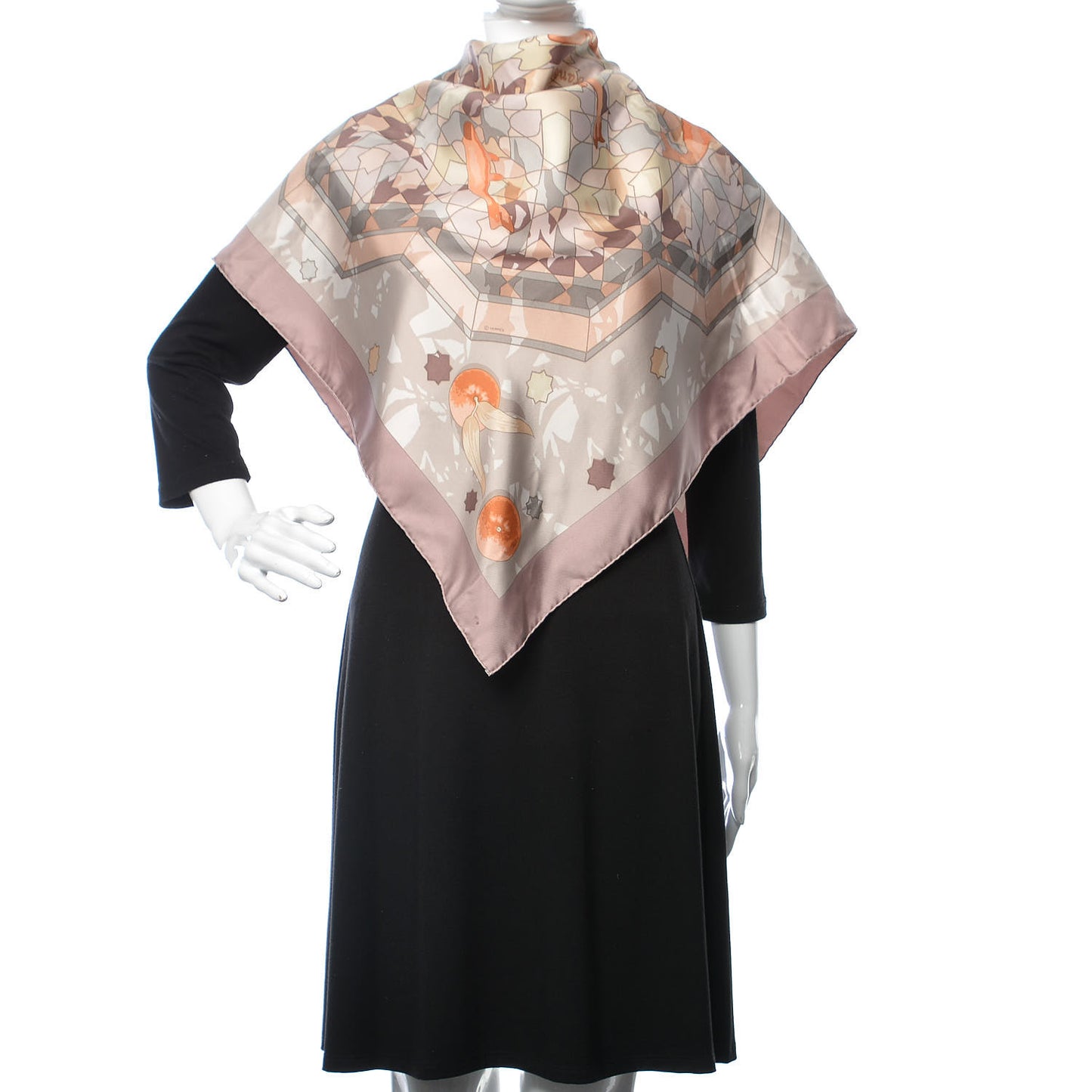 Silk Sous Les Orangers Scarf 90