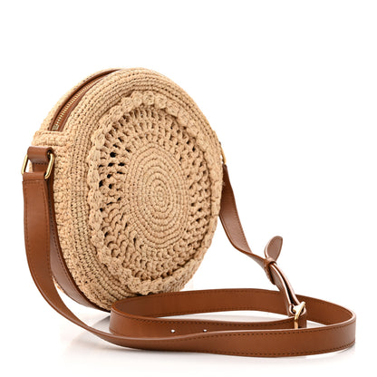 Saint Laurent Raffia Sac Round Naturel 3 of 9