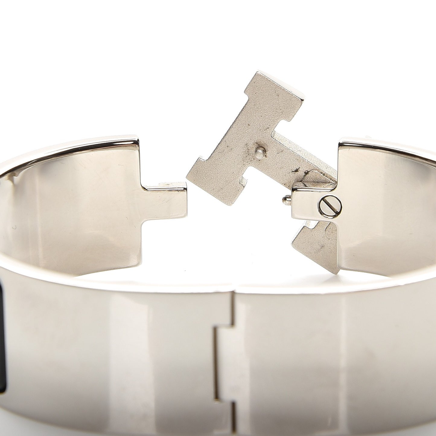 Enamel Wide Clic Clac H Bracelet GM Black