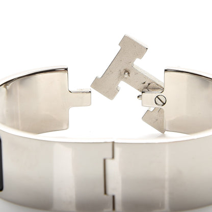 Hermes Enamel Wide Clic Clac H Bracelet GM Black 5 of 6
