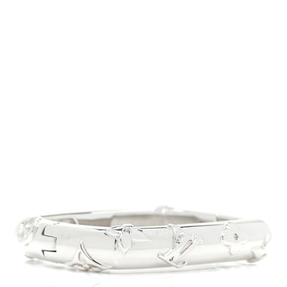 Louis Vuitton Brass Family Bracelet Bangle S Silver 3 of 6