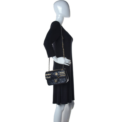 Chanel Lambskin Quilted Small Coco Clips Single Flap Black 2 of 10