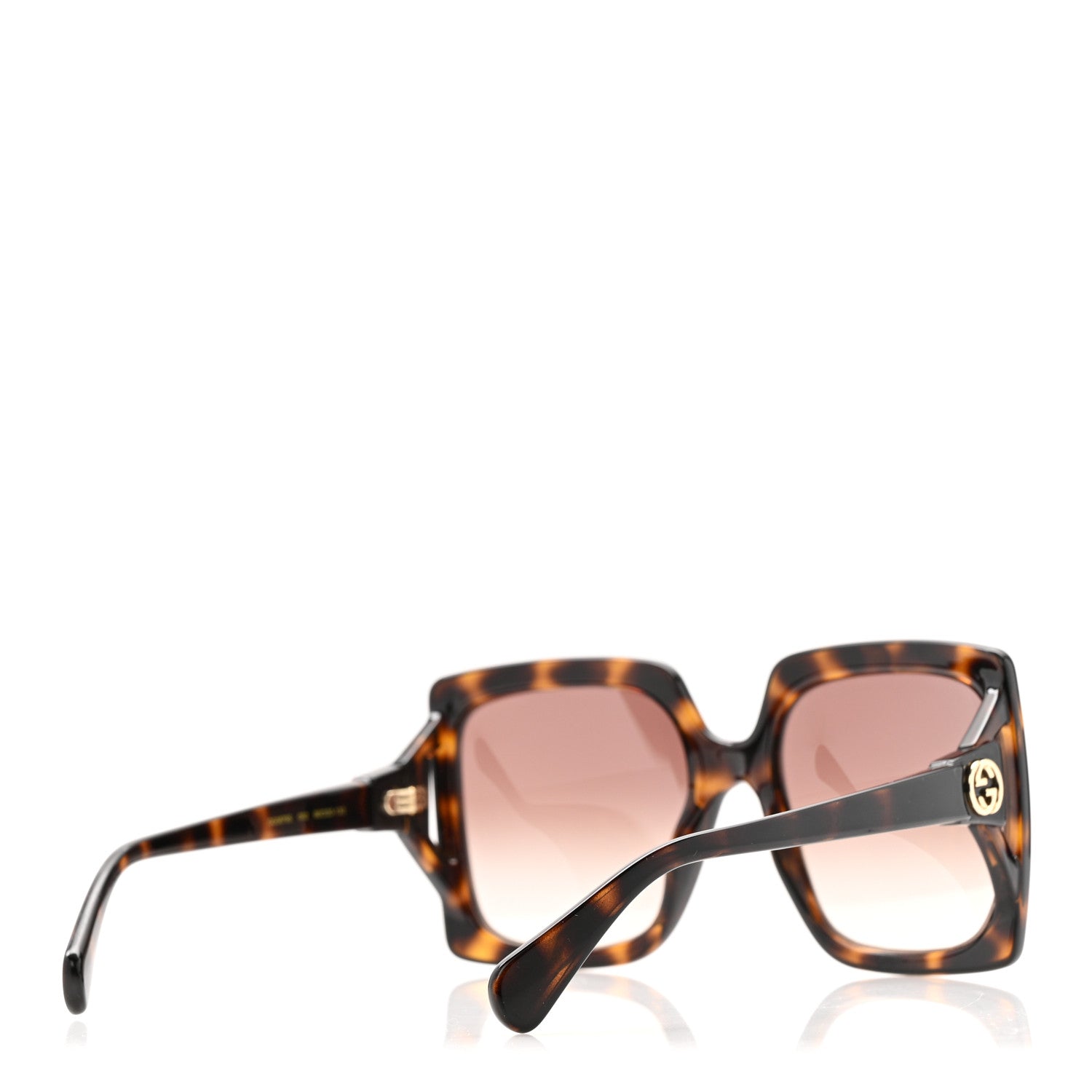 Gucci Acetate Square Frame Sunglasses GG0876S Tortoise 4 of 7