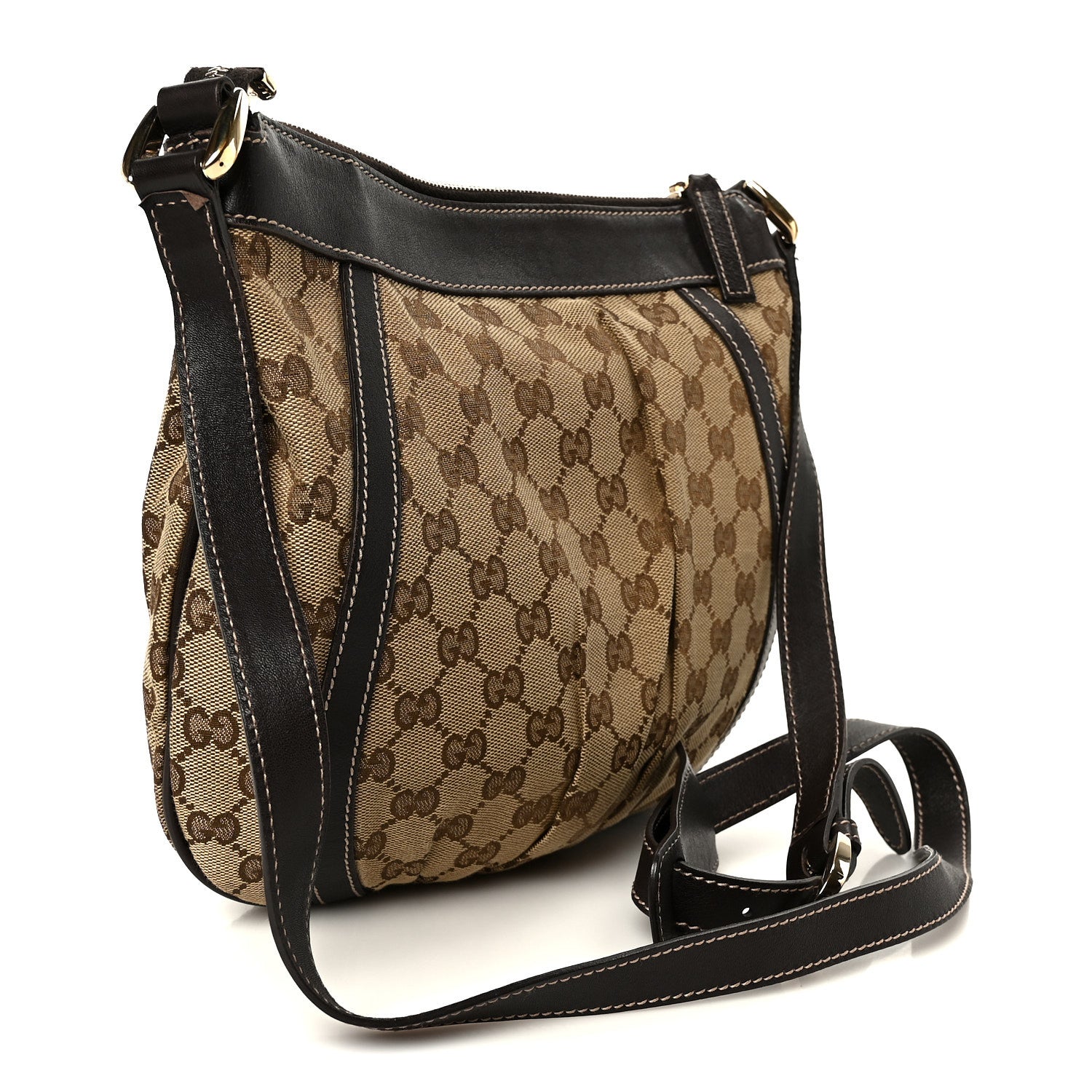 Gucci Monogram Small D Gold Ring Messenger Dark Brown 3 of 11